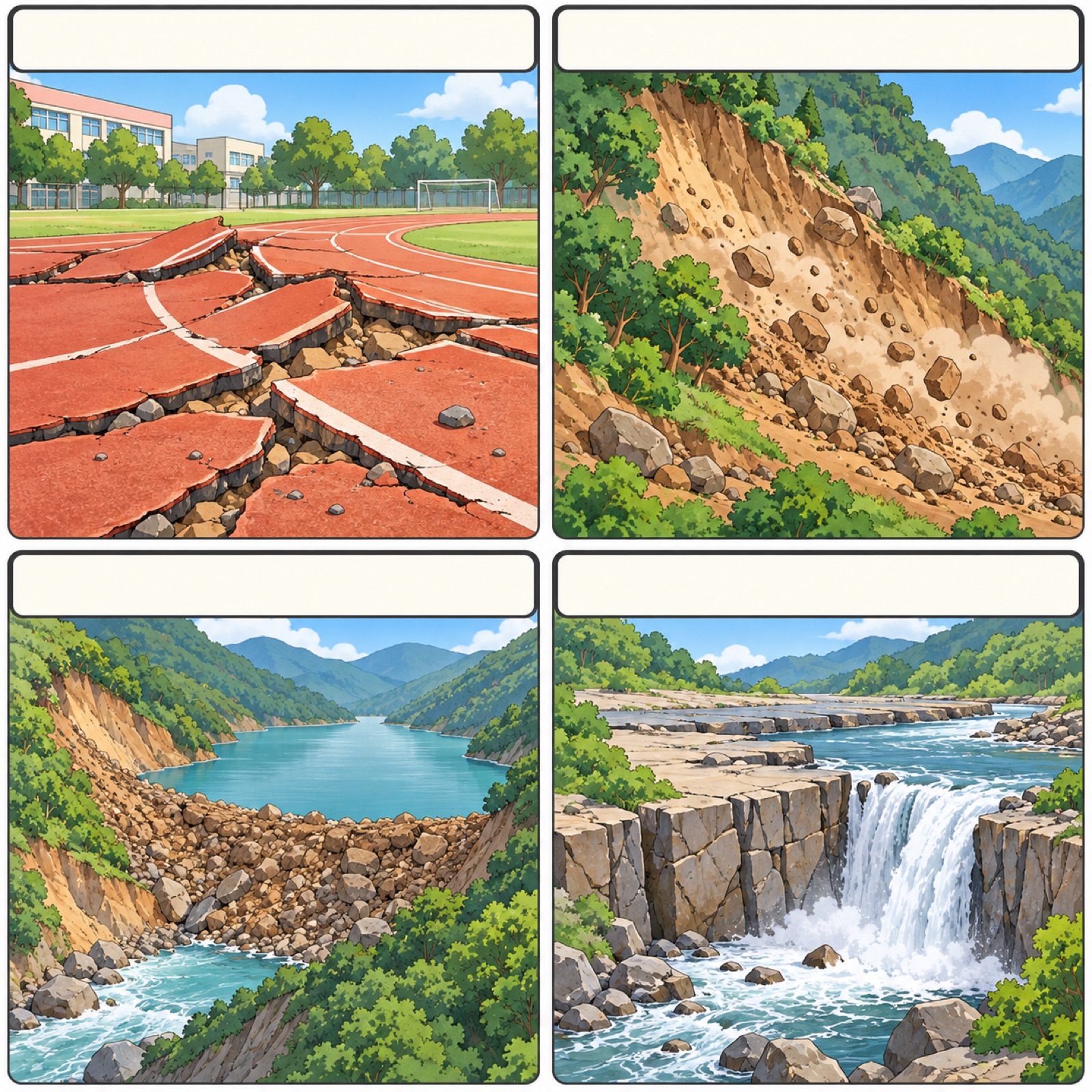 強烈地震造成的地表變動